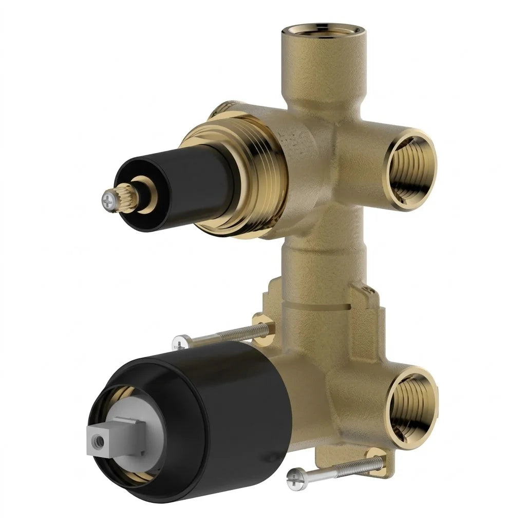 Bravat Source Single Lever 2-Way Concealed Shower Mixer with Diverter Trim Set PB8173218BW-2A-07 + D982K-A