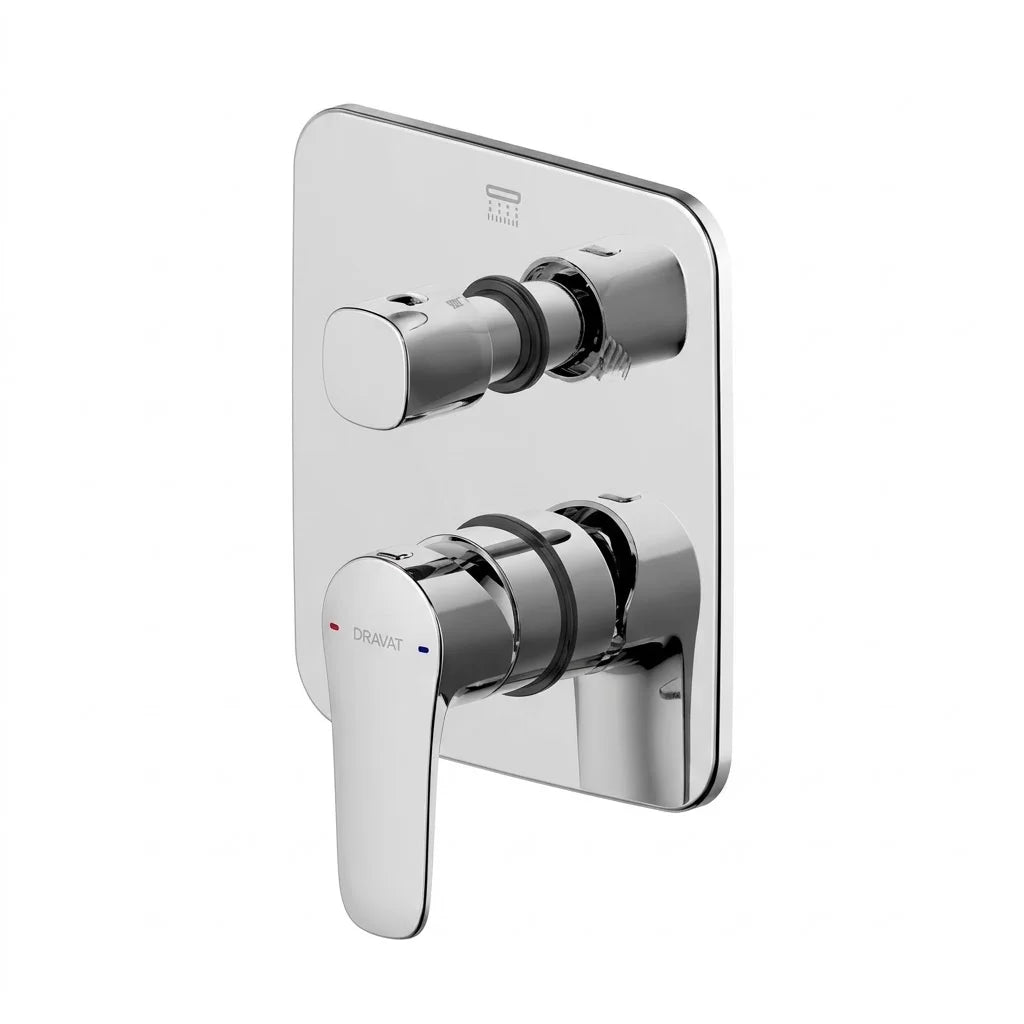 Bravat Source 3-Way Concealed Shower Mixer PB8173218CP-3-ENG + D969CP-A