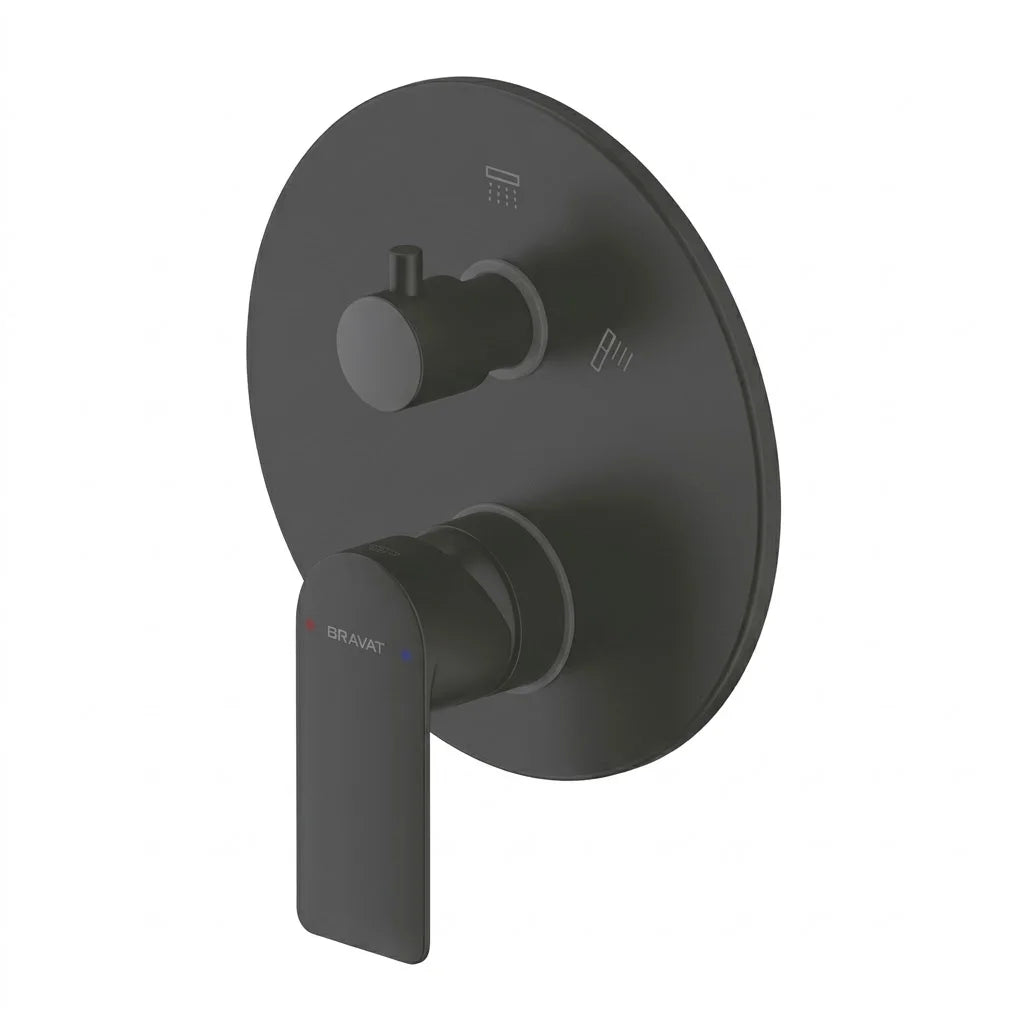 Bravat Eddie 3-Way Built-In Shower Mixer with Diverter PB8369402BW-3-ENG + D969BW