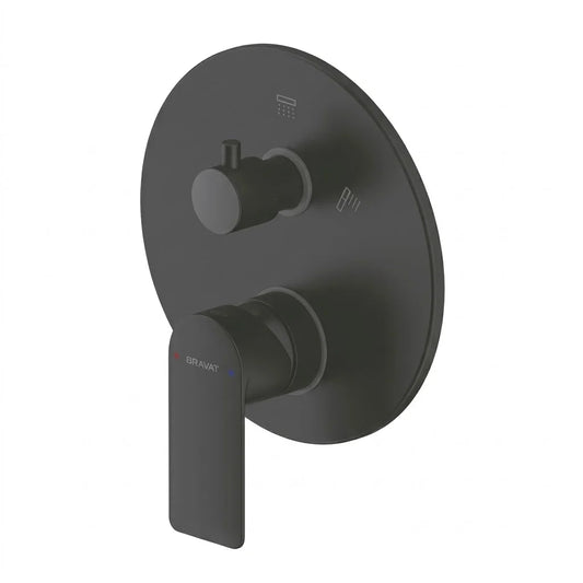 Bravat Eddie 3-Way Built-In Shower Mixer with Diverter PB8369402BW-3-ENG + D969BW