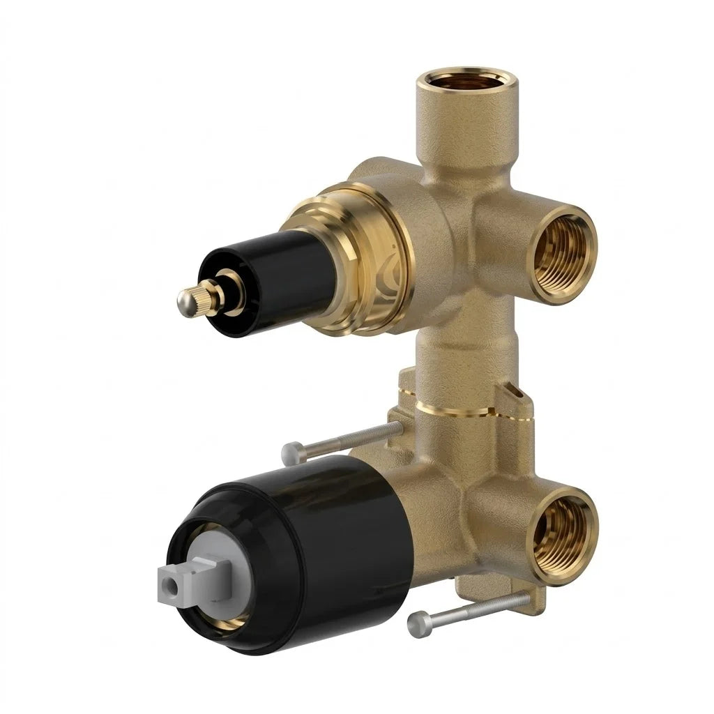 Bravat Eddie 3-Way Built-In Shower Mixer with Diverter PB8369402BW-3-ENG + D969BW