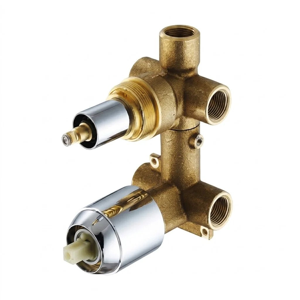 Bravat Rhein Single Lever 2-Way Concealed Shower with Diverter PB8429564CP-2-ENG + D982CP