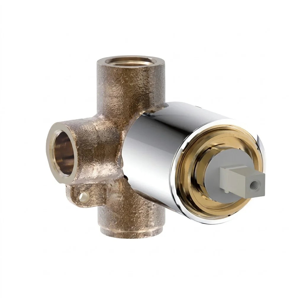 Bravat Phillis Single Lever 1-Way Concealed Mixer Trim Set PB856101CP-ENG + D999CP