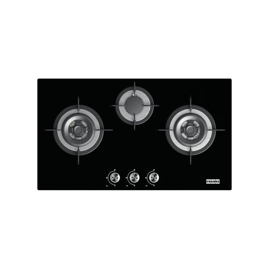 Franke Onyx Gas Hob 3-Burner Glass Black