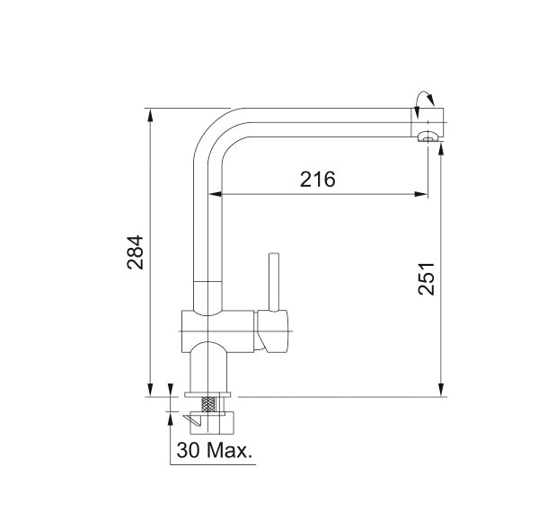 Franke Tap Essenza Plus Swivel Chrome CT304C