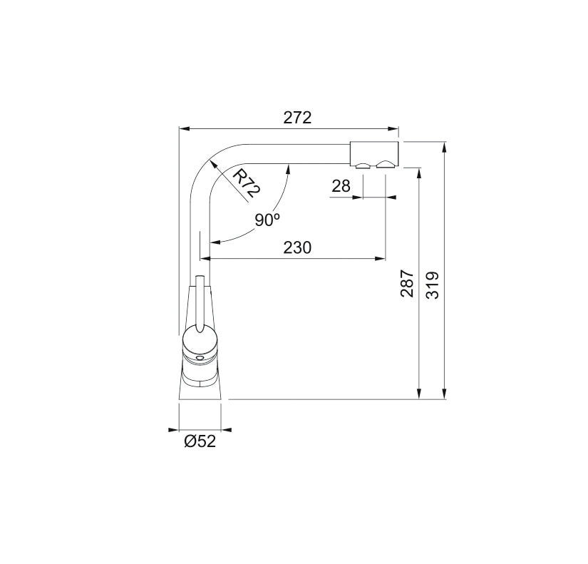 Franke Tap Athos Swivel Spout Chrome CFT901C