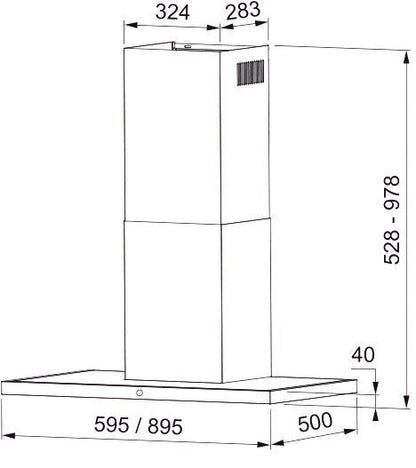 Franke Hood T-shape Arno 60 XS/BK