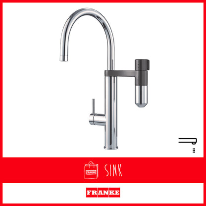 Franke Tap Vital Capsule Filter Tap J-Spout Chrome & Gun Metal Vital 218