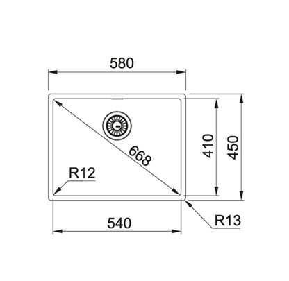 Franke Sink Single Bowl Box BOX 210-54