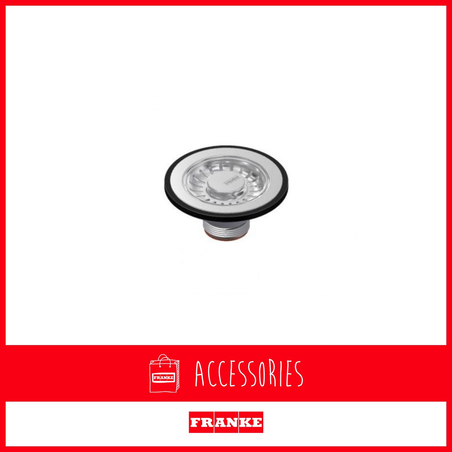 Franke Spare Part Waste Kit without Overflow for Fragranite Double Bowl sinks